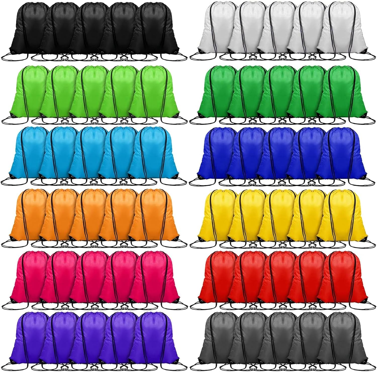 Outdoor Sport Gym - 120PCS Drawstring Backpack Bulk, Sport Gym