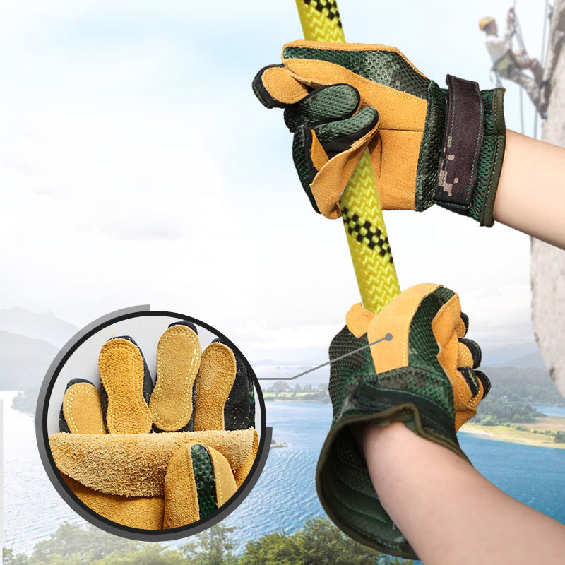 Outdoor Sport Gloves - Double-layer Cowhide Gloves For Short-distance Downhill