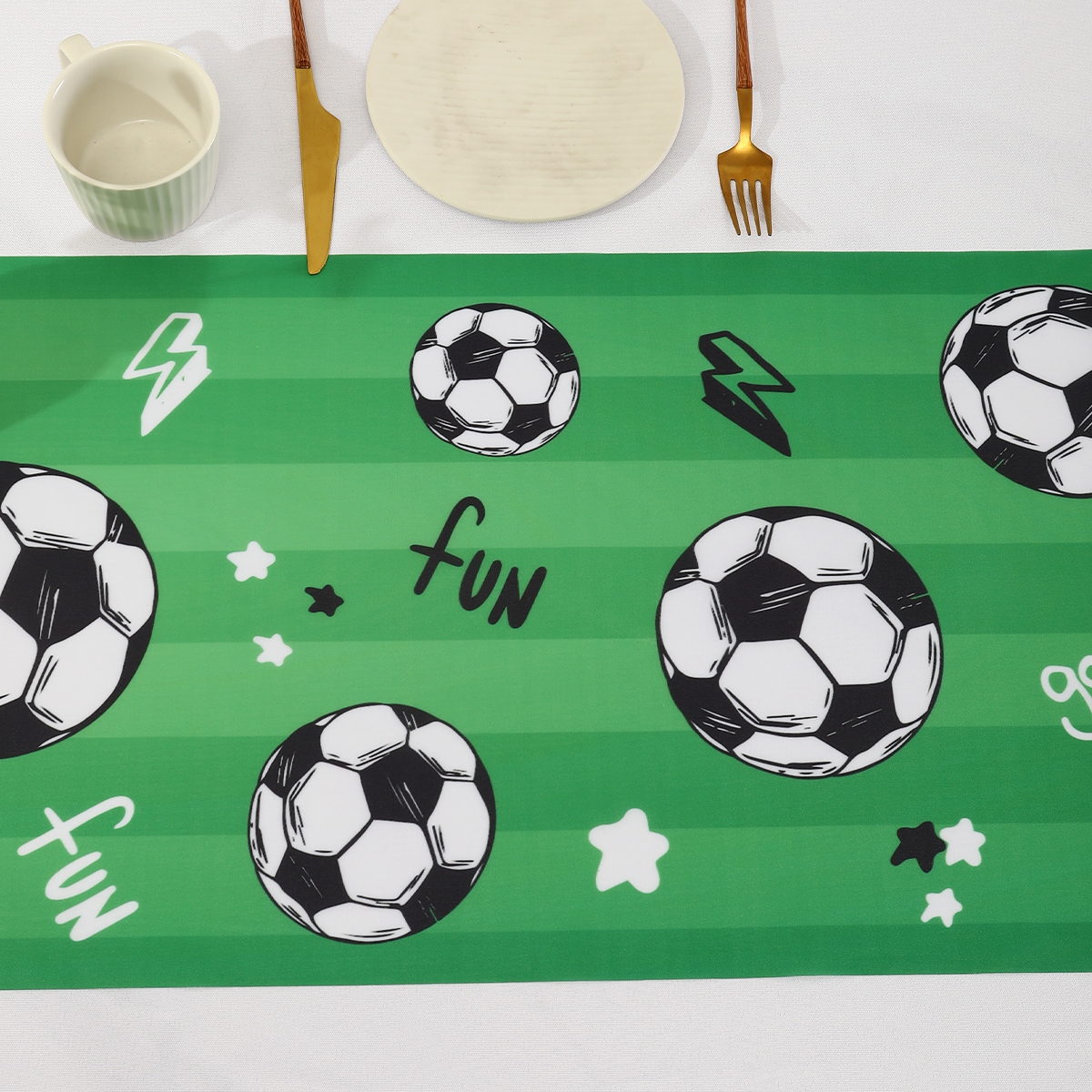 Outdoor Sport News - Soccer Table Runner Decors Polyester Football