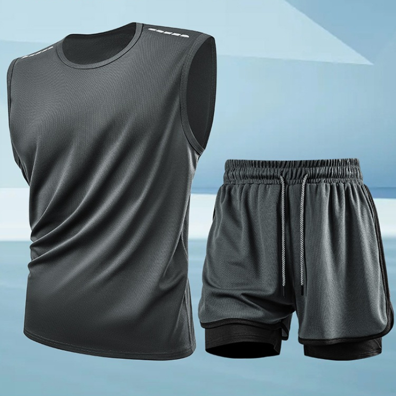 Outdoor Sport Gym - Tank Top Sets Reflective Sport Tracksuits