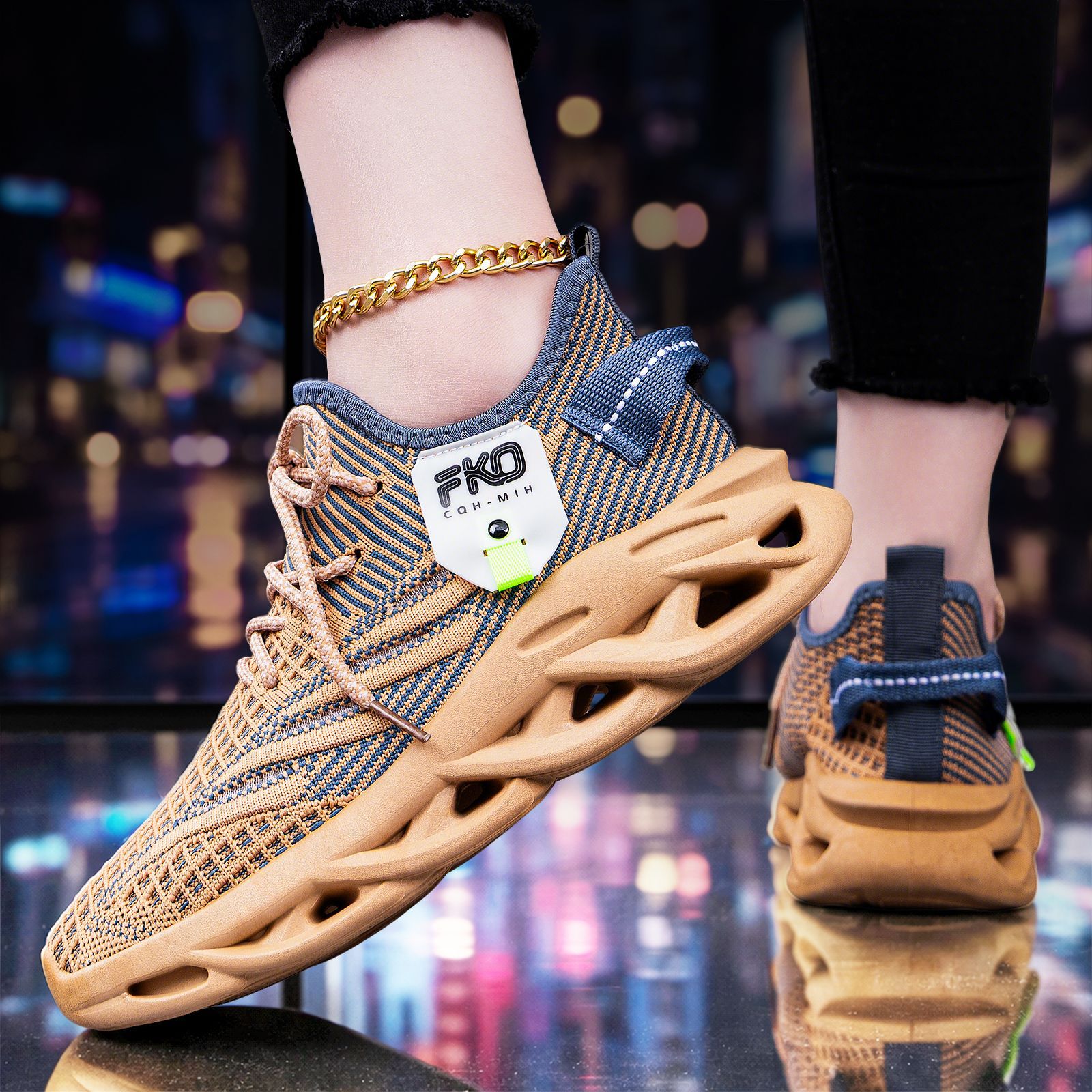 Men's Breathable Knit Sneakers - Outdoor Sport Gym incelemesi ve fiyatı