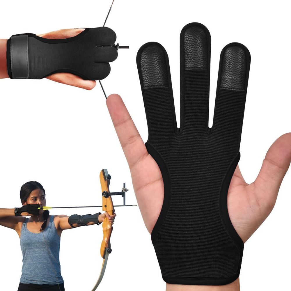 1PCS Archery 3 Fingers Glove G - Outdoor Sport Gloves incelemesi ve fiyatı