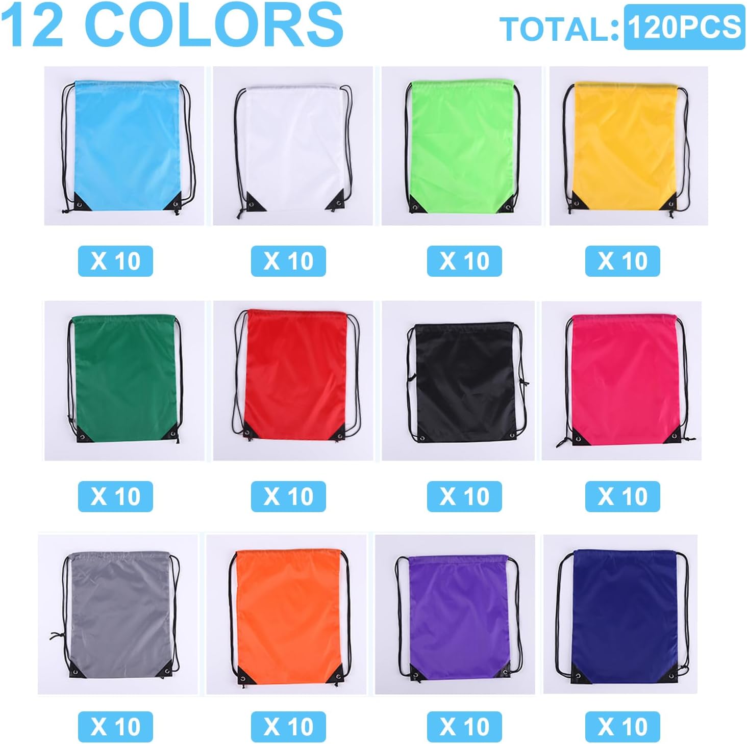 120PCS Drawstring Backpack Bul - Outdoor Sport Gym incelemesi ve fiyatı