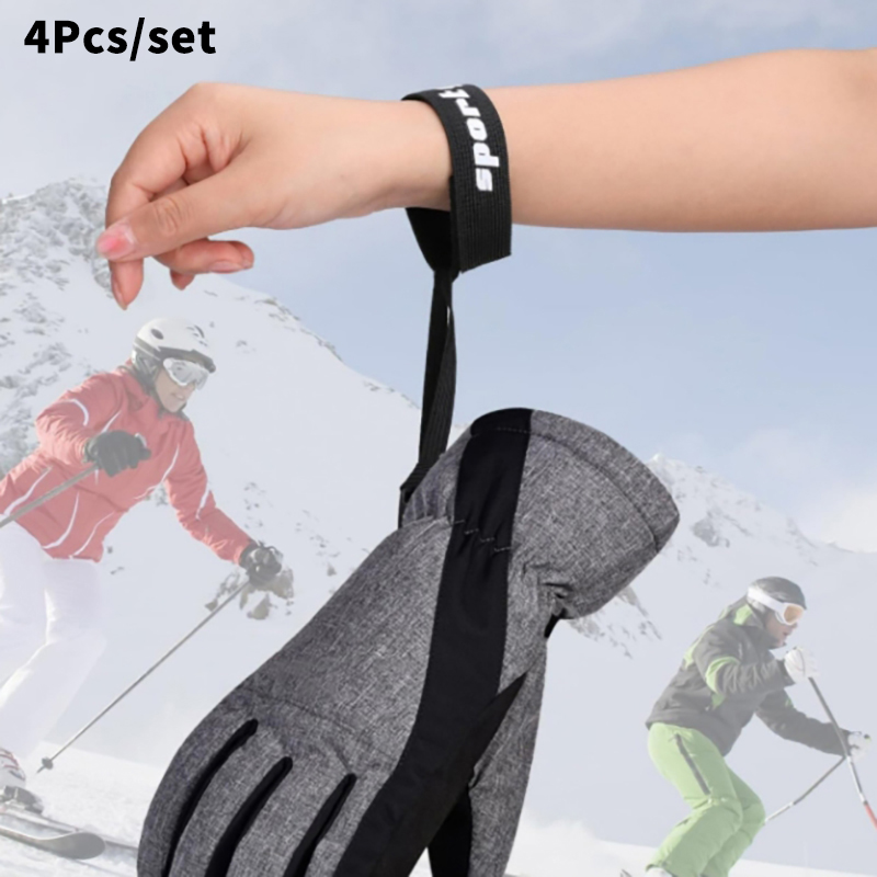 4Pcs Ski Glove Wrist Strap Glo - Outdoor Sport Gloves incelemesi ve fiyatı
