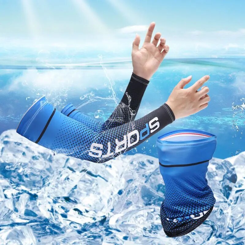 2Pcs Set Sun UV Protection Lon - Outdoor Sport Gloves incelemesi ve fiyatı
